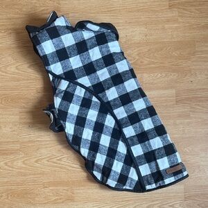 XXL Black and White Checkered Dog Coat